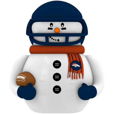 Bonhomme de neige gonflable Sporticulture Denver Broncos – Décoration de jardin de 2,13 m avec lumières DEL | Bonhomme de neige de la NFL pour les fêtes | Moteur de soufflerie intégré, résistant aux intempéries, usage intérieur/extérieur