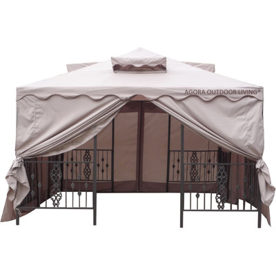 Veranda Pacific Currents Beige,Taupe Fabric Side Wall