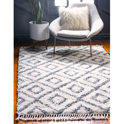 Palacios Geometric Shag Area Rug