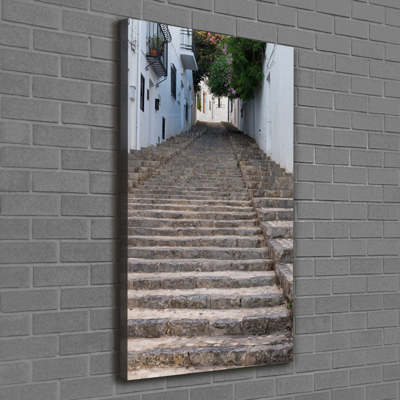 Stone Stairs - Wrapped Canvas Print