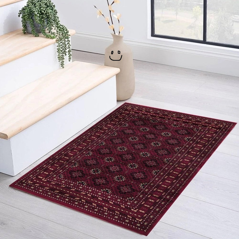 Rectangle Floral Flokati, Rectangle 80 x 150 cm