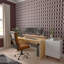 Ensemble de panneau mural décoratif à lattes réglables en PVC Wabash-94559087