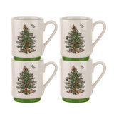 Spode Christmas Tree Stacking Mugs 12 Oz