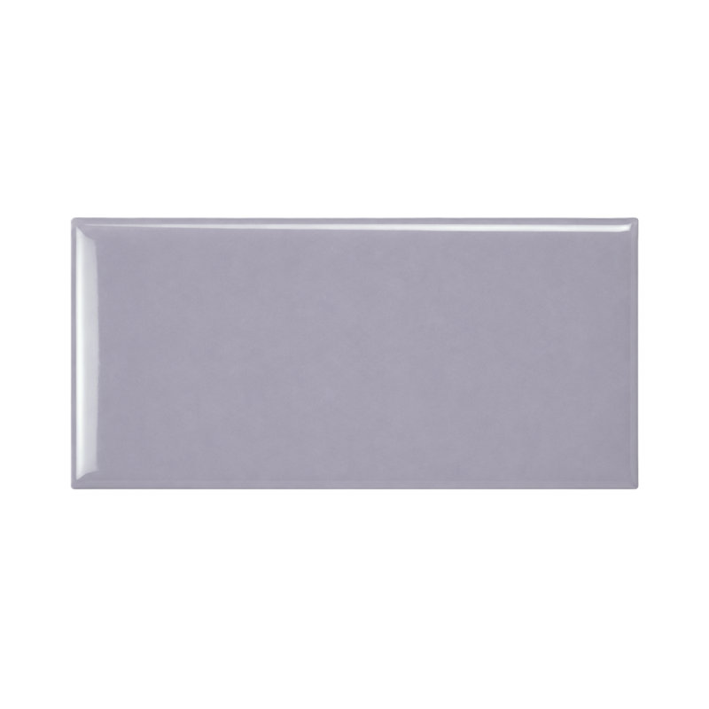 Curvaceous 3" x 6" Ceramic Wall Tile, Lilac