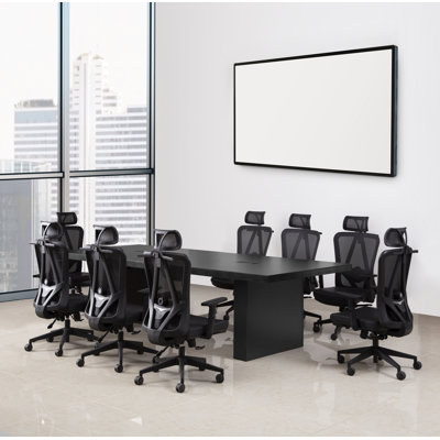 Vida Rectangular Conference Table and Chair Set by Inbox Zero