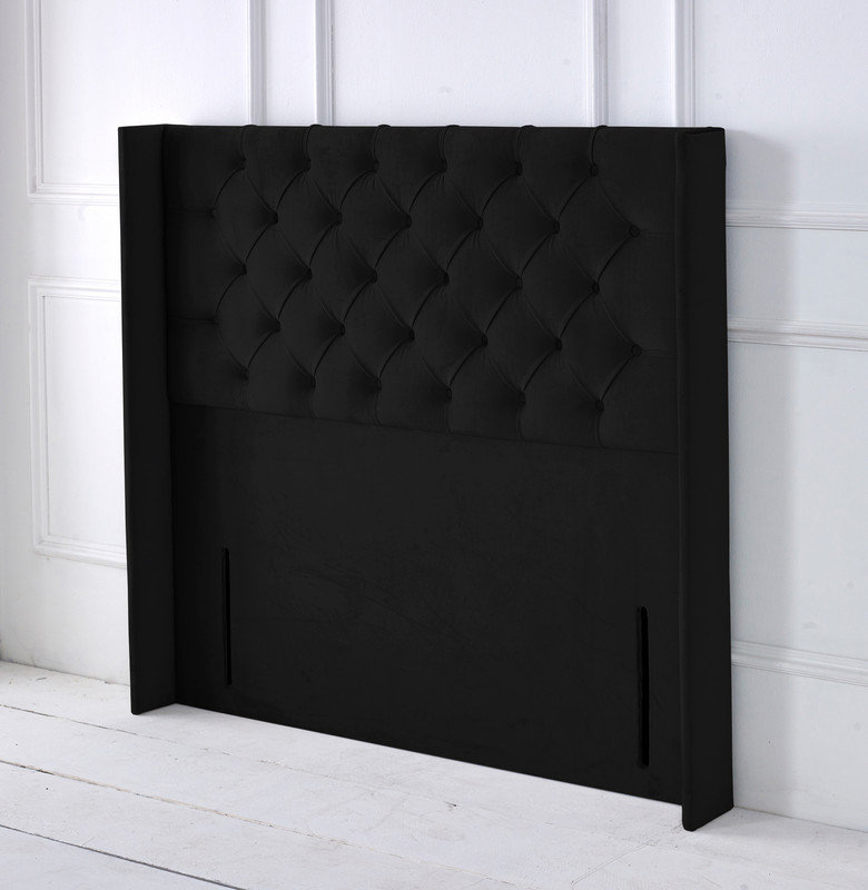 Upholstered Headboard, Black, Kingsize (5')