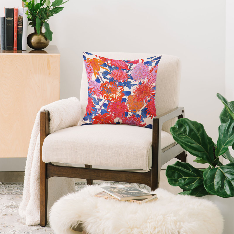 Polyester Throw Square Indoor/Outdoor Pillow Cover & Insert
