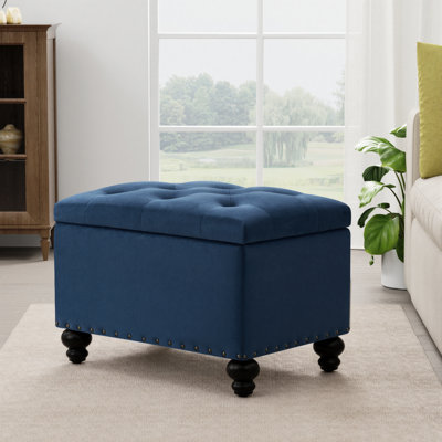 Repose-pieds rectangulaire avec rangement Dhiren