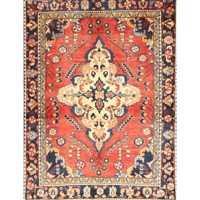 Tapis oriental beige / rouge