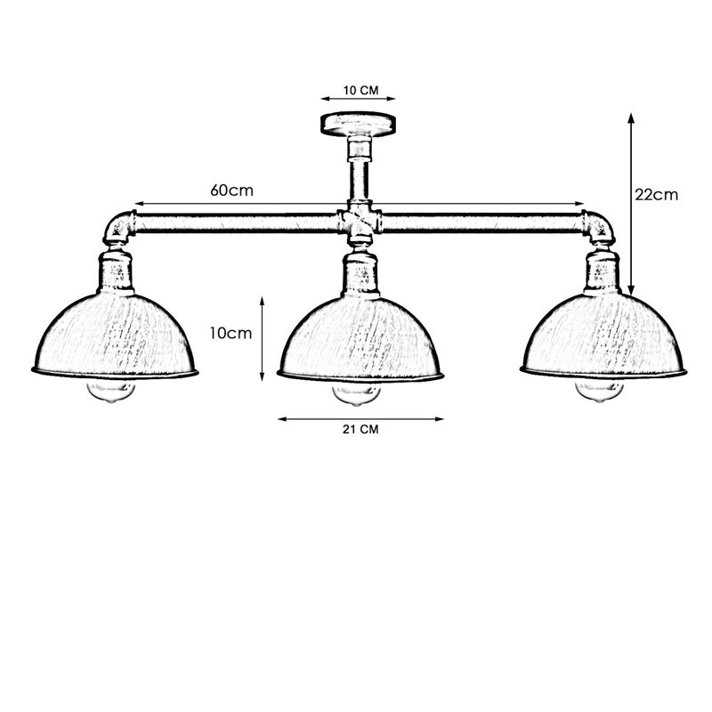 Cassander 3 - Light Pendant, Brushed Silver