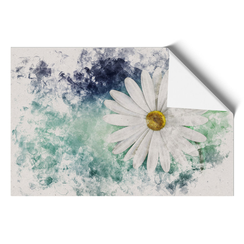 White Daisy Watercolour - Frameless Print, 30cm H x 42cm W x 0.1cm D