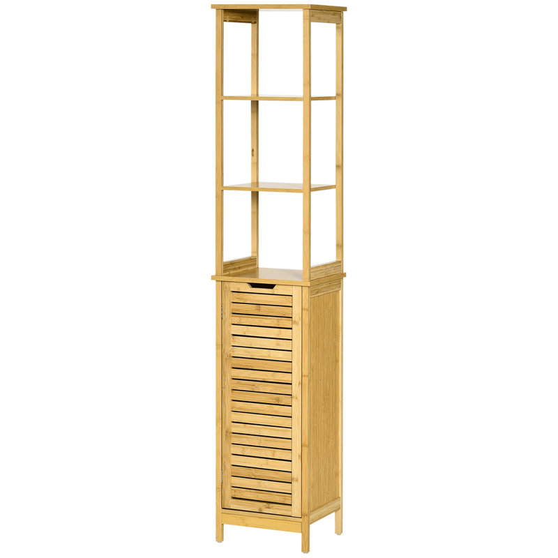 Plust Solid Wood Freestanding Linen Cabinet