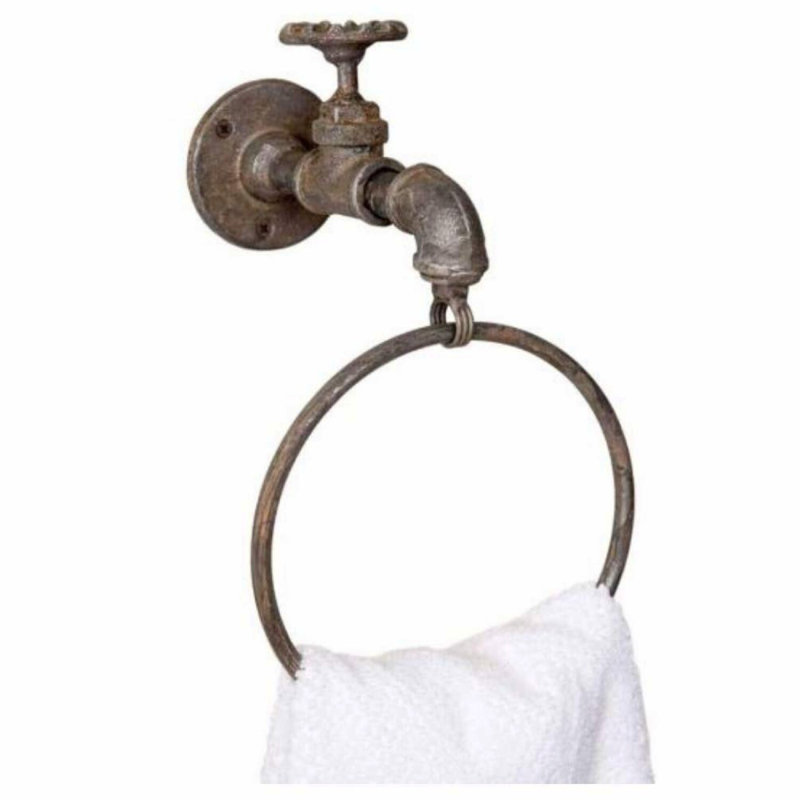 AquaFlow Industrial Spigot & Towel Ring Combo