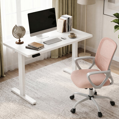 Ensemble de bureau pour travailler debout et réglable en hauteur avec chaise de bureau