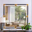 Metal Square Wall Mirror;Bathroom / Vanity Mirror;Metal Flat Wall Mirror-1434180887