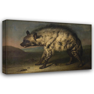 «The Hyena in the Menagerie at Frederiksberg Castle» par Jens Juel - Art mural sur toile tendue avec châssis