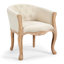 Chaise d'appoint, chaise de salon, chaise de lecture avec structure en bois massif