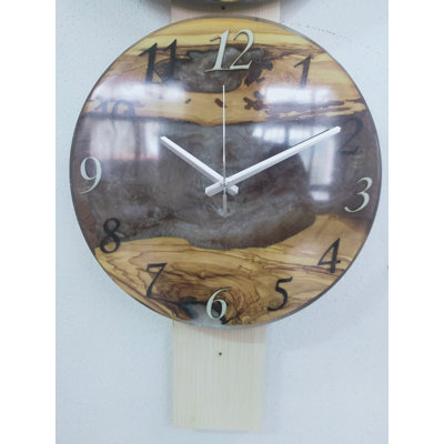 12 Inch Diameter, Resin Wall Clock, Wall Clock, Wood Clock, Wall Decor, Wooden Clock, Large Wall Clock, Large Wall Clock,