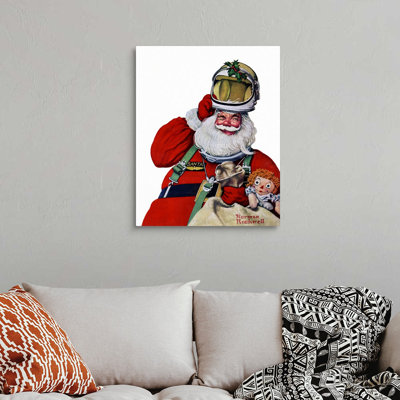 Space Space Santa, art mural sur toile