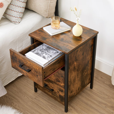 Aleczander 40cm W Manufactured Wood Bedside Table