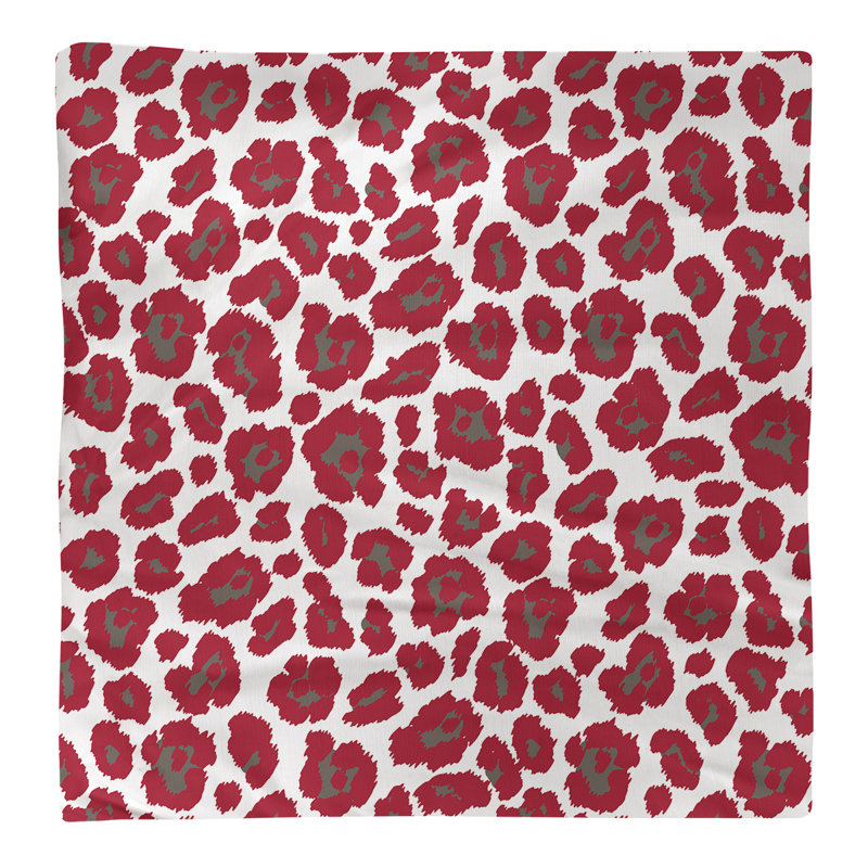 Cotton Animal Print Square Napkin, White/Pewter, 10" x 10"