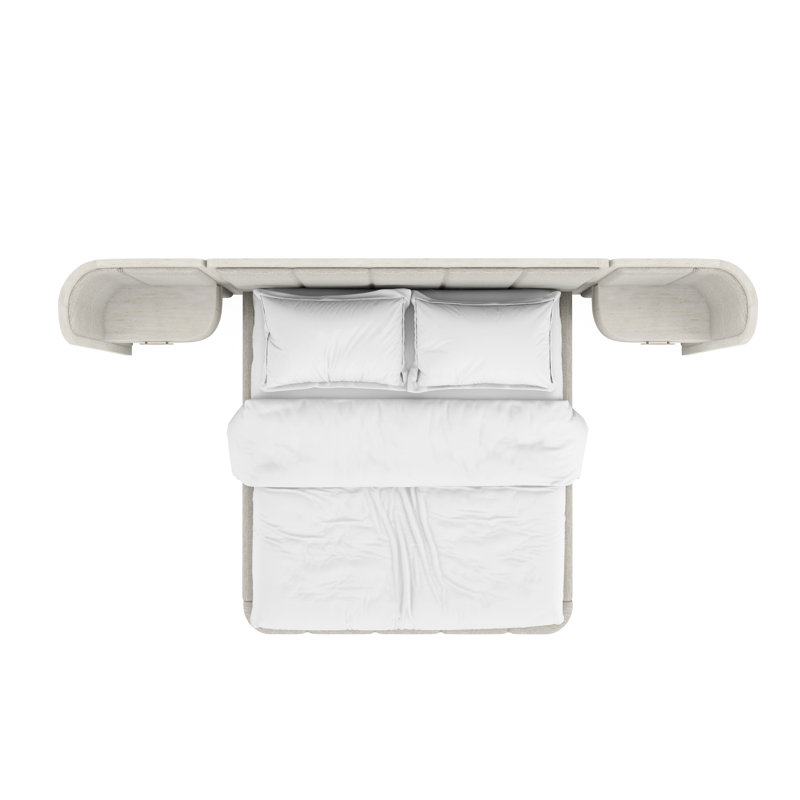 Ashlar Upholstered Wall Panel Bed, King