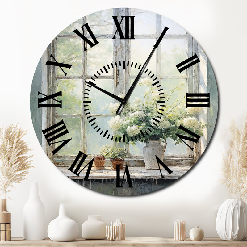 Horloge murale campagne noire, Surdimensionné