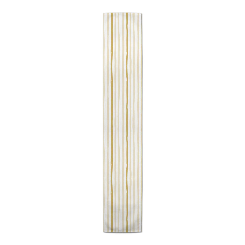 Chemin de table rectangulaire Baftjar, 72 po x 16 po, Jaune