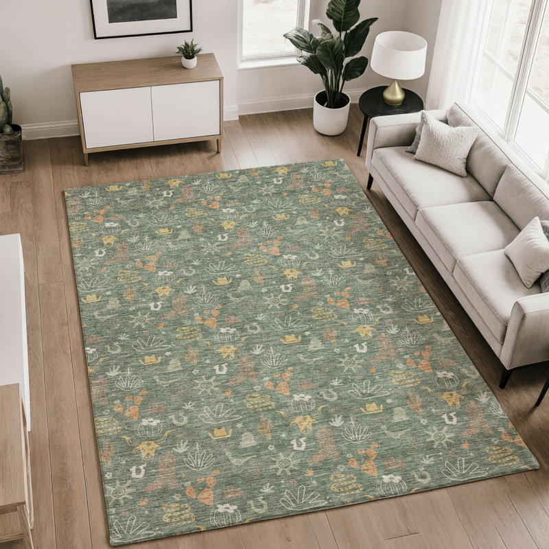 Tapis de qualité supérieure lavable à la machine Villers, Basil, 8' x 10'