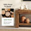 Meuble télé 63 po en bois massif pour téléviseur de 75 po ou moins avec tablettes de rangement