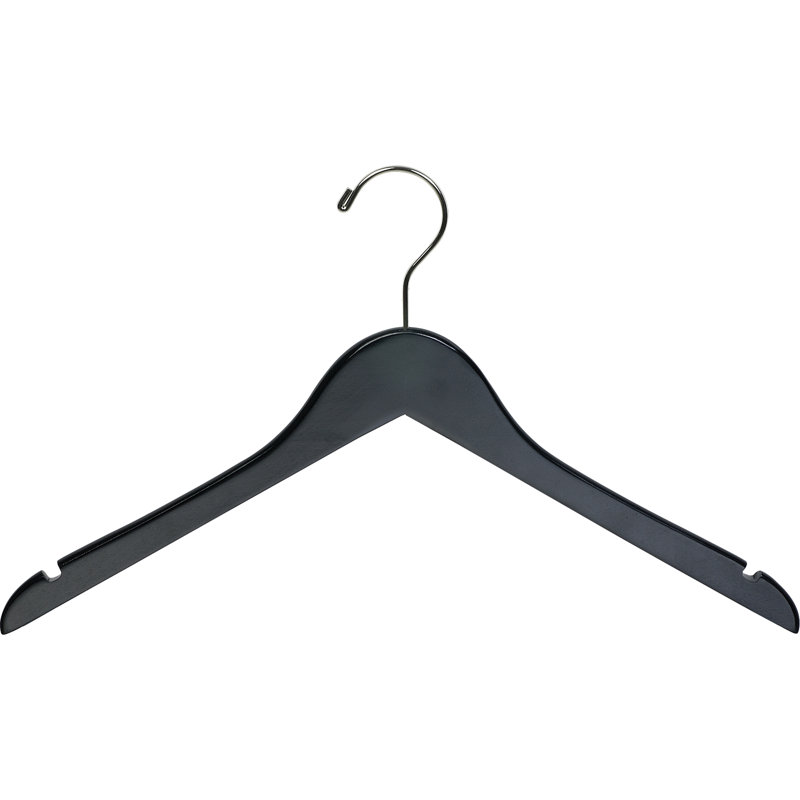 Cintre mince en bois, Noir, 50