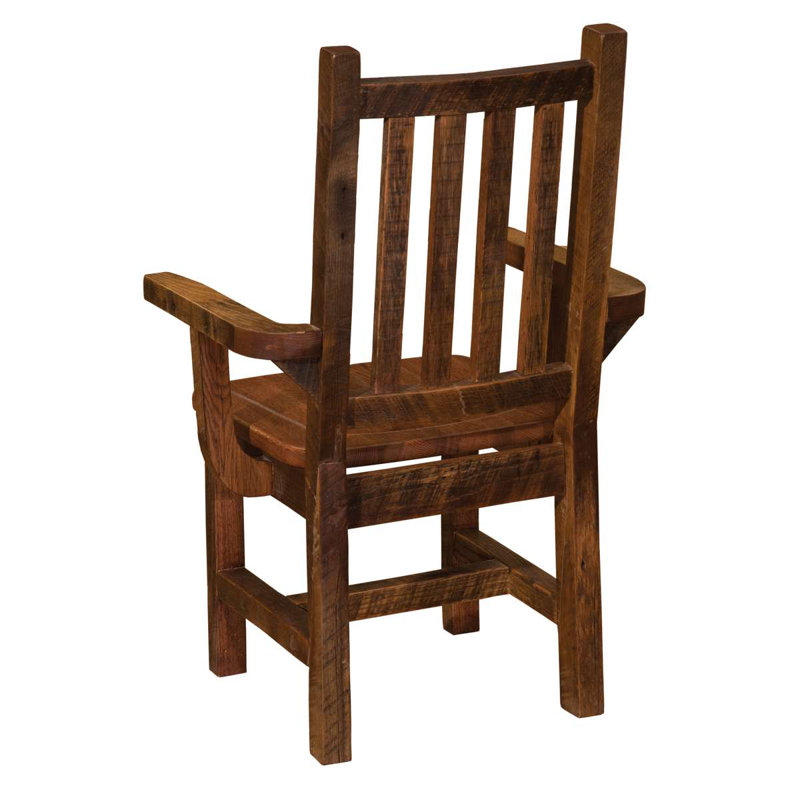 Chaise de salle à manger Fireside Lodge Barnwood Prairie - siège en chêne antique