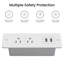 Station de charge cachée 1500 W à encastrer multiprise avec prise USB Extension de protection contre les surtensions avec cordon d'extension pour table de chevet (blanc)