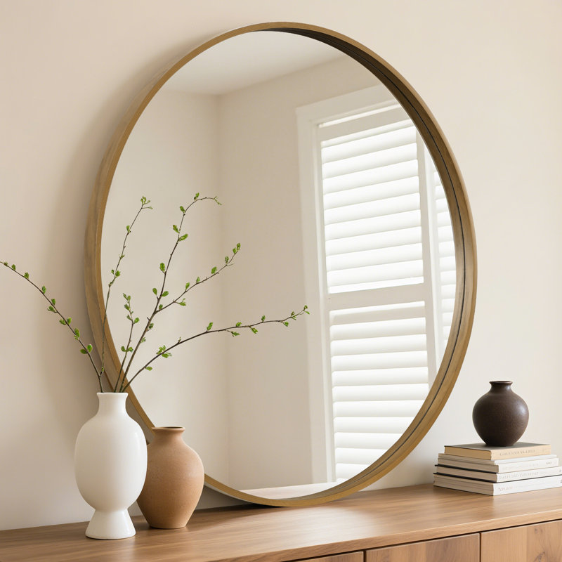Miroir Karrina, 32 po x 32 po, Miel profond