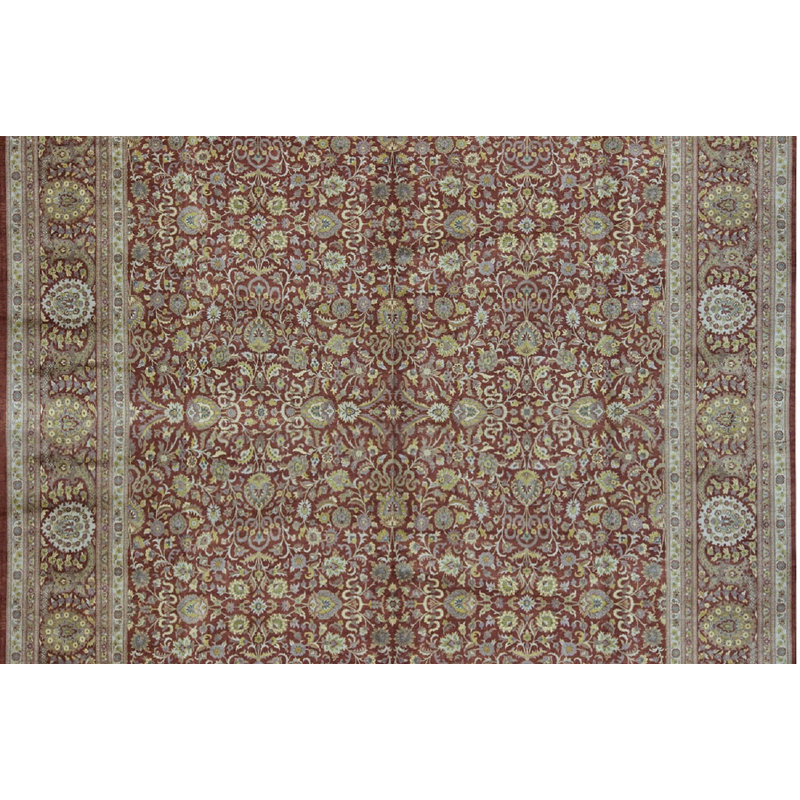 Tapis brun de haute qualité noué à la main