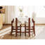 Ensemble de table de salle à manger 5 pièces à hauteur de comptoir pour 4 personnes, table de bar en faux marbre et 4 chaises rembourrées, ensemble de salle à manger de style Mid-Century moderne pour la salle à manger, cuisine de pub, petit espace