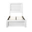Lit simple blanc pour la chambre à coucher - fait de bois et de matériaux synthétiques avec base en placage requise-1007503692-1007503693