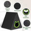 Maison de chat en résine noire - environnement sombre et confortable pour 1 à 2 chats, assemblage facile, conception durable pour une utilisation intérieure / extérieure