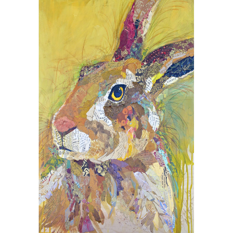 Harvey The Hare by Elizabeth St. Hilaire - Wrapped Canvas Print, 46cm H x 30cm W 
