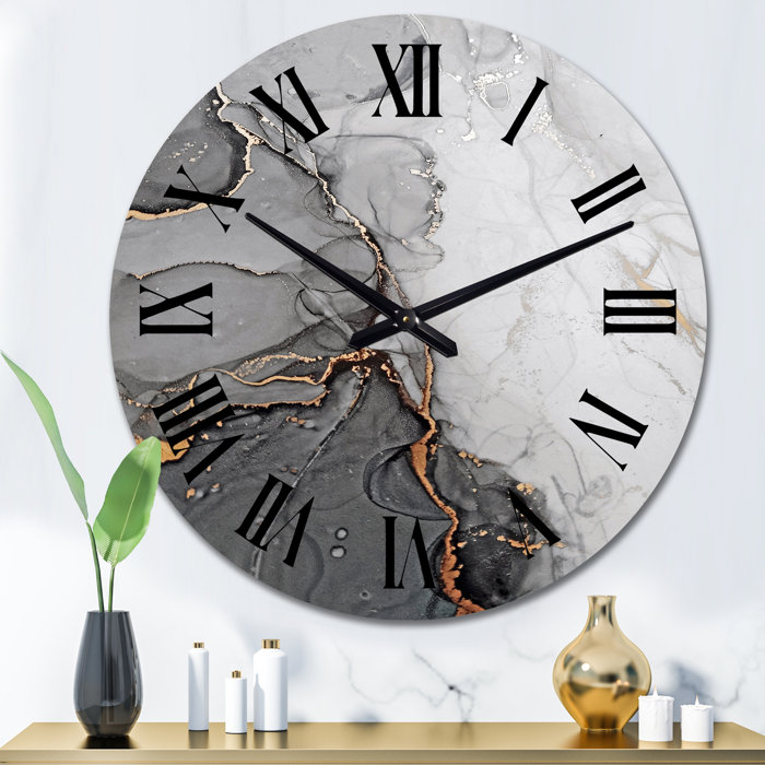 East Urban Home Modestina Metal Wall Clock & Reviews | Wayfair