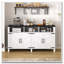 Buffet 4 portes avec prises de courant, ports USB et tablettes réglables-394026538