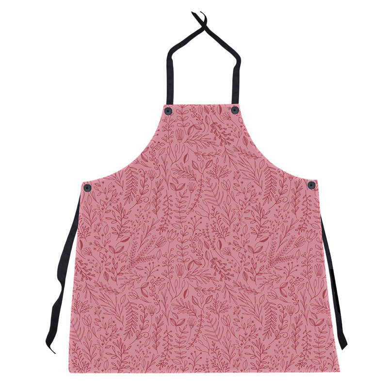 Tablier à motif floral ditsy, Rouge