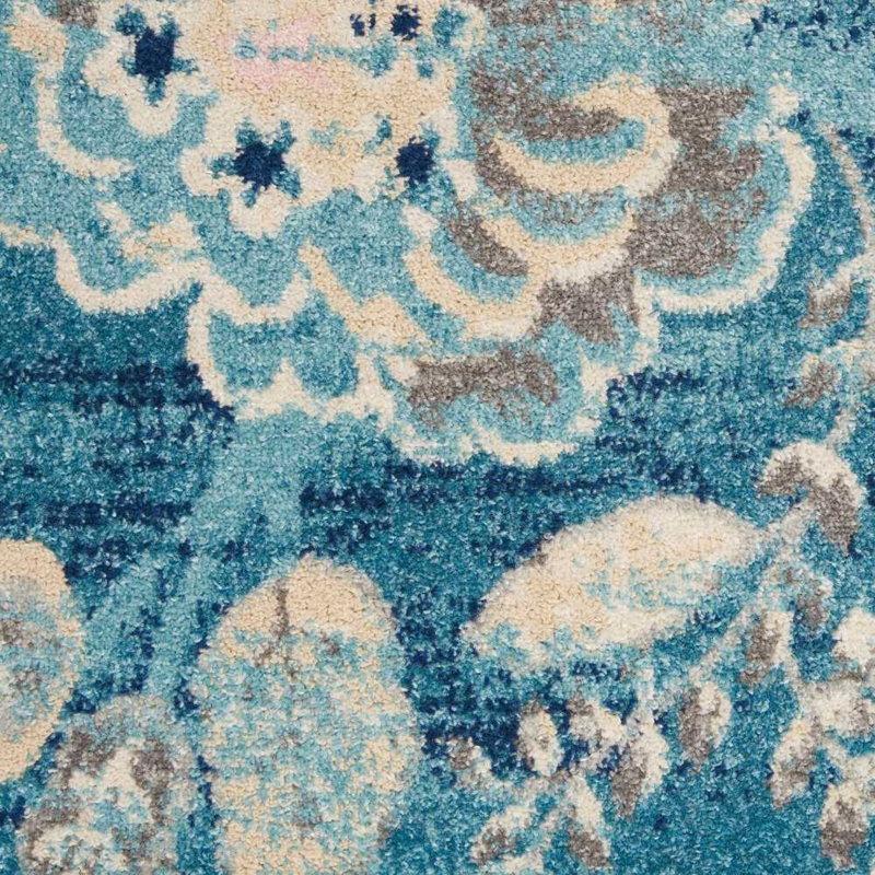 Leeming Floral Indoor Rug, Rectangle 5'3" x 7'3"