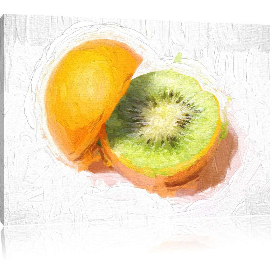 Leinwandbild Orange-Kiwi-Frucht