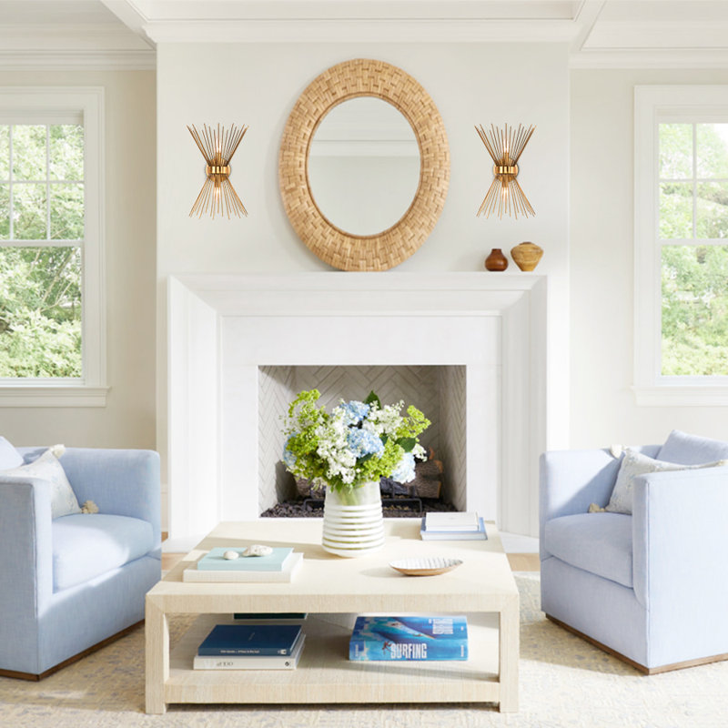 Awendela 2-Light Modern Starburst Metal Armed Sconce
