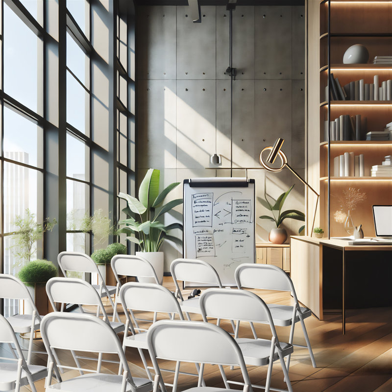 Durable Foldable All-Metal Chairs - Set of 8 for Versatile Use, Gray