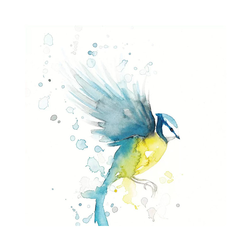 Blue Tit Bird II 1 Piece Wall Art on Canvas, 45.72 cm H x 45.72 cm W x 1.91 cm D, Canvas
