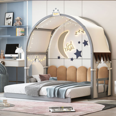 Floor Platform Daybed With Trundle And Lights