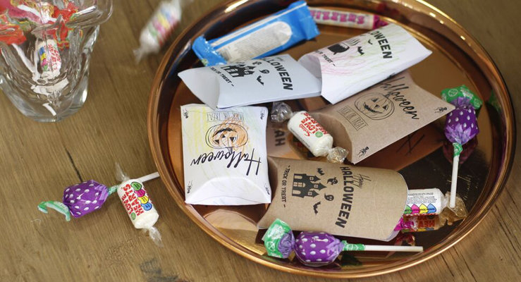 Faltbare Süßigkeiten Boxen für Halloween