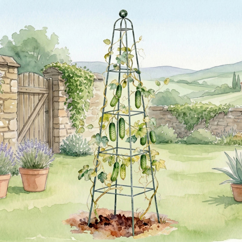 Treillis de jardin en métal avec pyramide en métal, 6,5 pi